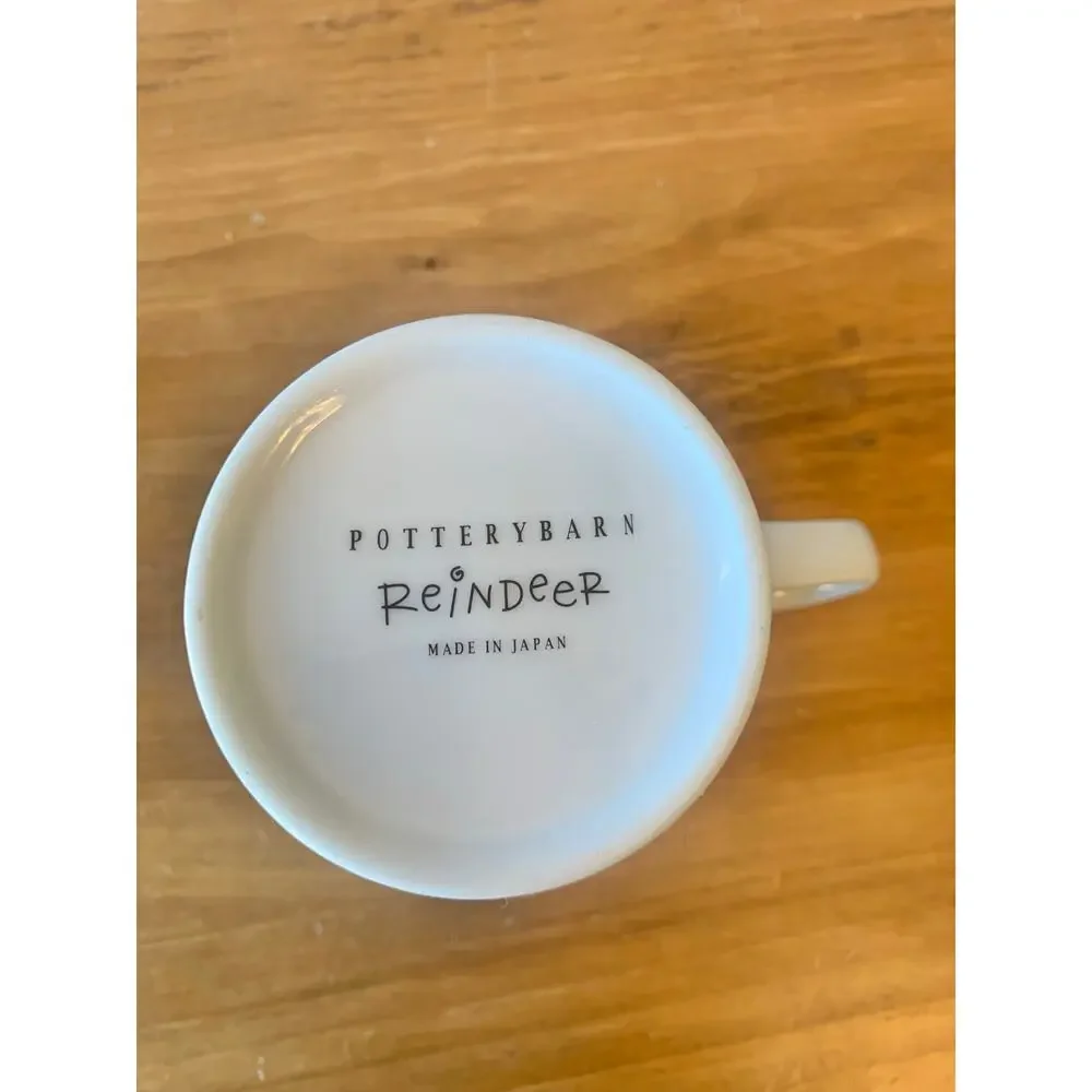 Pottery Barn Reindeer Coffee Mugs 4